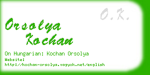 orsolya kochan business card